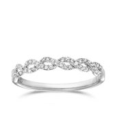 I Will® Round Brilliant Cut Diamond Twist Promise Ring in 9ct White Gold - Wallace Bishop