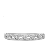 I Will® Round Brilliant Cut Diamond Twist Promise Ring in 9ct White Gold - Wallace Bishop