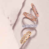 I Will® Round Brilliant Cut Diamond Twist Promise Ring in 9ct Yellow Gold - Wallace Bishop