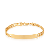 Identification Curb Link Men's Bracelet in 9ct Yellow Gold - Wallace Bishop
