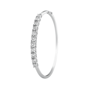 Illusion Set Diamond Bangle in 9ct White TGW 1.02ct - Wallace Bishop