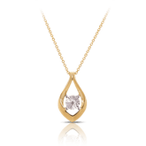 Illusion Set Diamond Pendant in 9ct Yellow & White Gold - Wallace Bishop