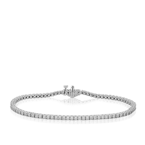 0.50ct TW Illusion Set Diamond Tennis Bracelet in Sterling Silver