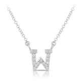 Initial Diamond Pendant in 9ct White Gold - Wallace Bishop