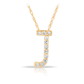 Initial Diamond Pendant set in 9ct Yellow Gold - Wallace Bishop