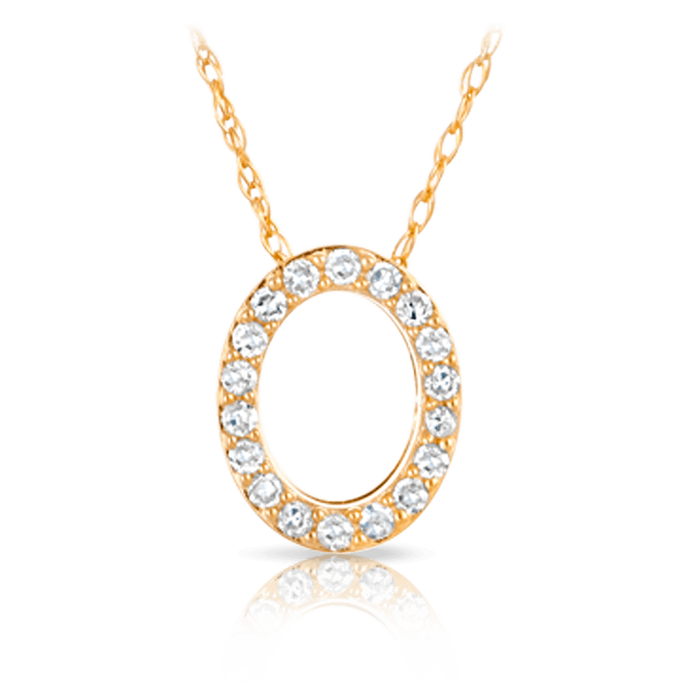 Initial Diamond Pendant set in 9ct Yellow Gold - Wallace Bishop