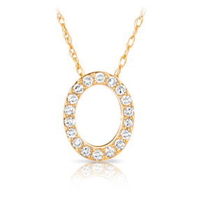 Initial Diamond Pendant set in 9ct Yellow Gold - Wallace Bishop