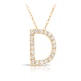 Initial Diamond Pendant set in 9ct Yellow Gold - Wallace Bishop