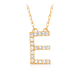 Initial Diamond Pendant set in 9ct Yellow Gold - Wallace Bishop