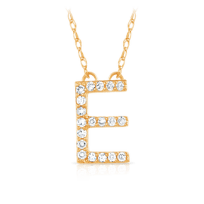 Initial Diamond Pendant set in 9ct Yellow Gold - Wallace Bishop