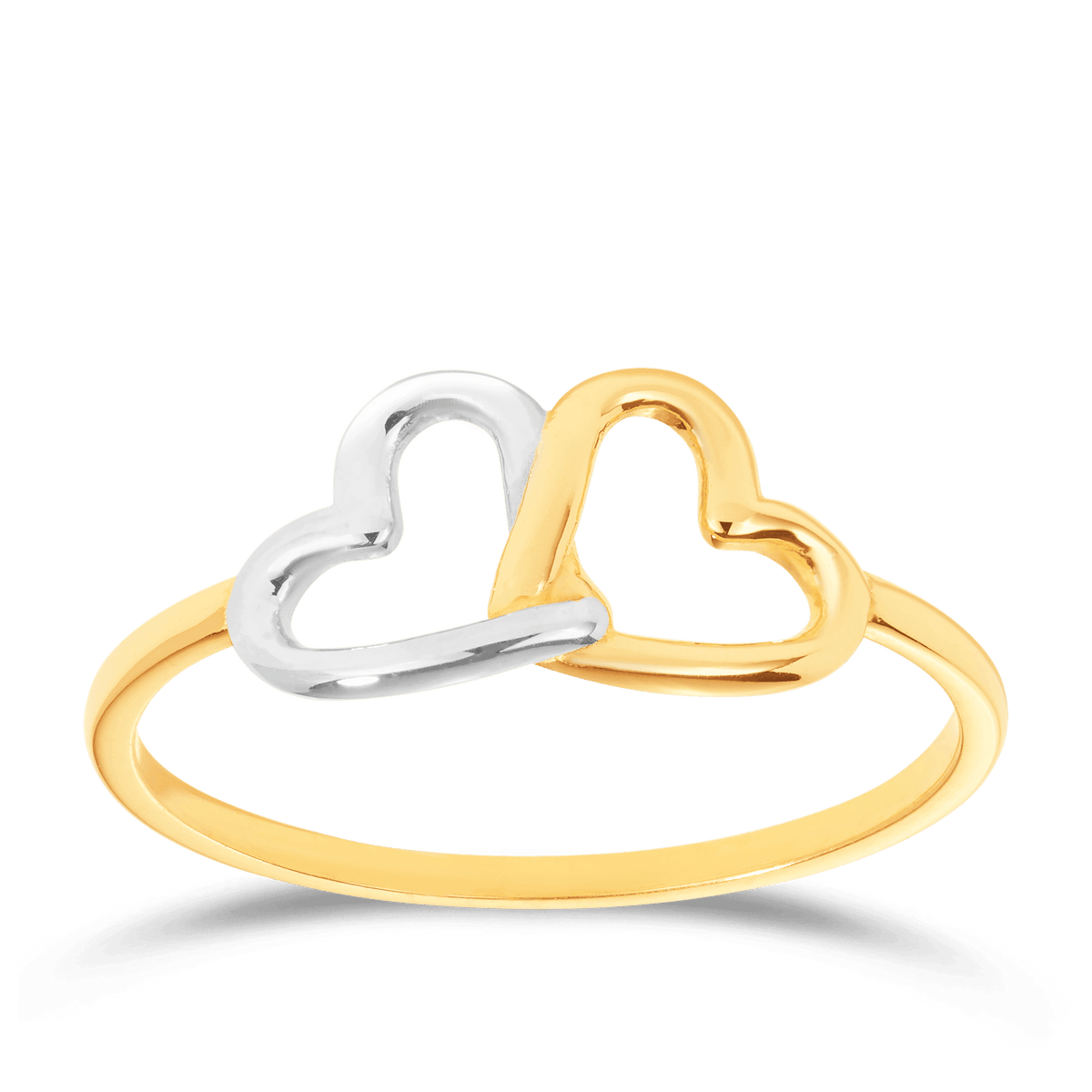 Interlocking Hearts Ring in 9ct Yellow Gold - Wallace Bishop