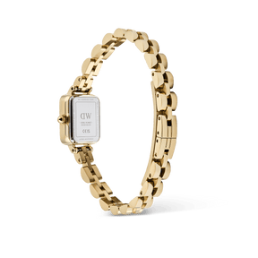 Daniel Wellington Quadro Mini Arch 3-link White Sunray Gold