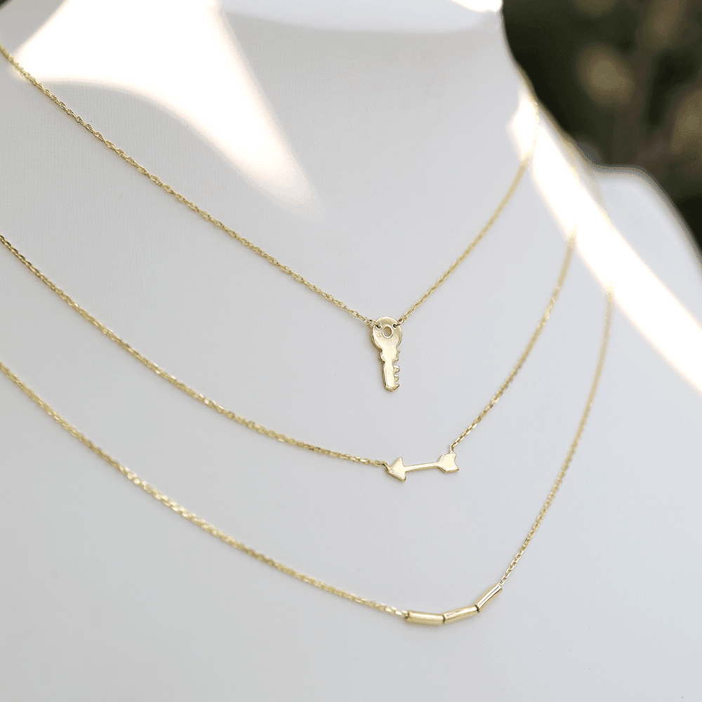 Key Necklace in 9ct Yellow Gold - Wallace Bishop