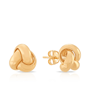 Knot Stud Earrings in 9ct Yellow Gold - Wallace Bishop