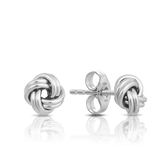 Knot Stud Earrings in Sterling Silver - Wallace Bishop