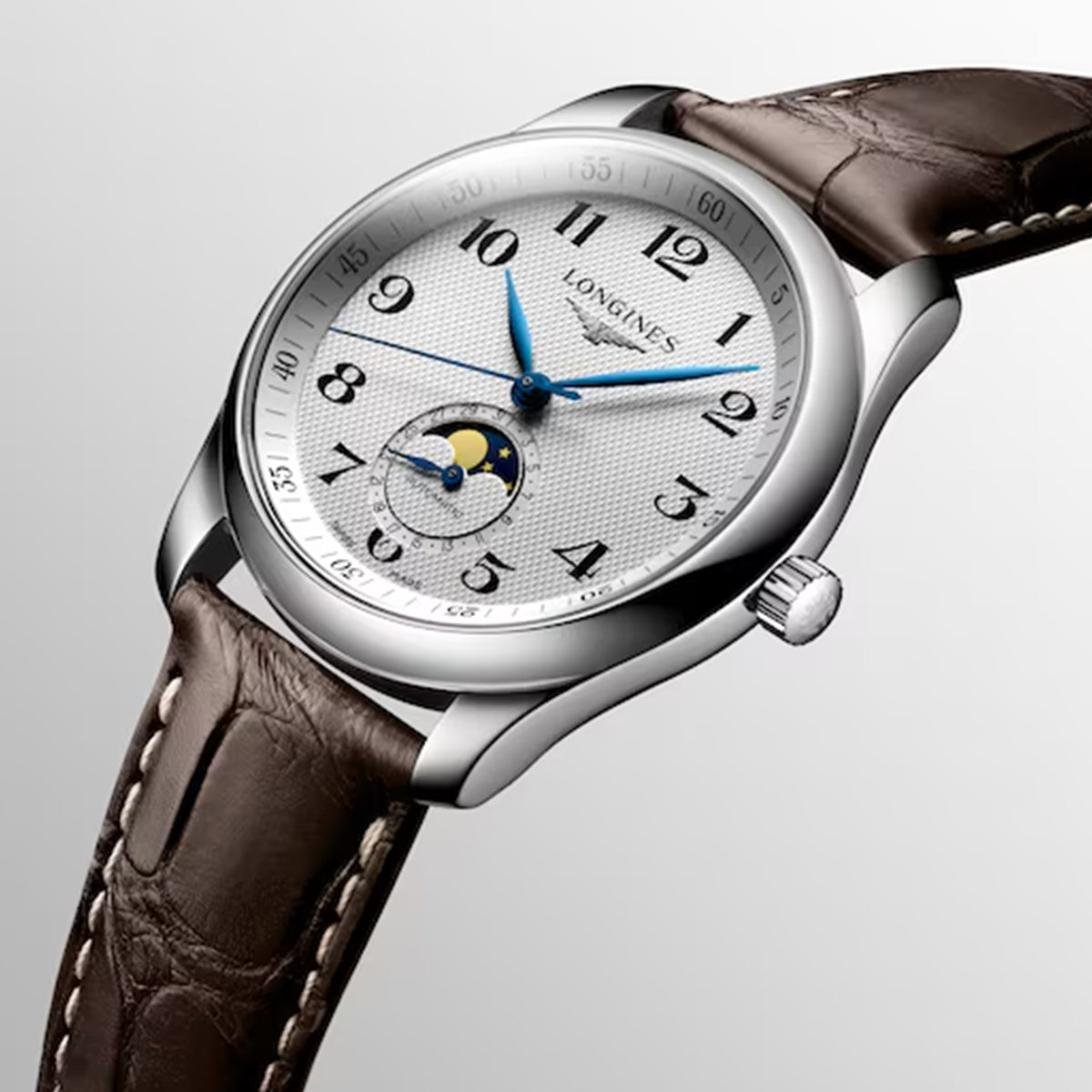 Longines Master Men's 40mm Stainless Steel Automatic Moon-phase Watch L2.909.4.78.3