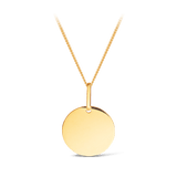 Large Solid Circle Pendant in 9ct Yellow Gold - Wallace Bishop