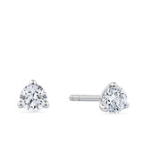 0.50ct TDW Lab-Grown Diamond Stud Earrings in Sterling Silver