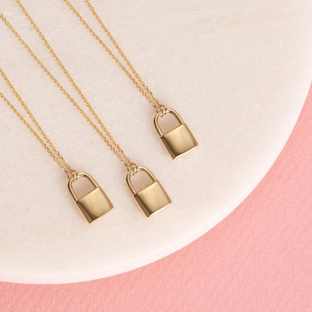 Lock Necklace in 9ct Yellow Gold - Wallace Bishop