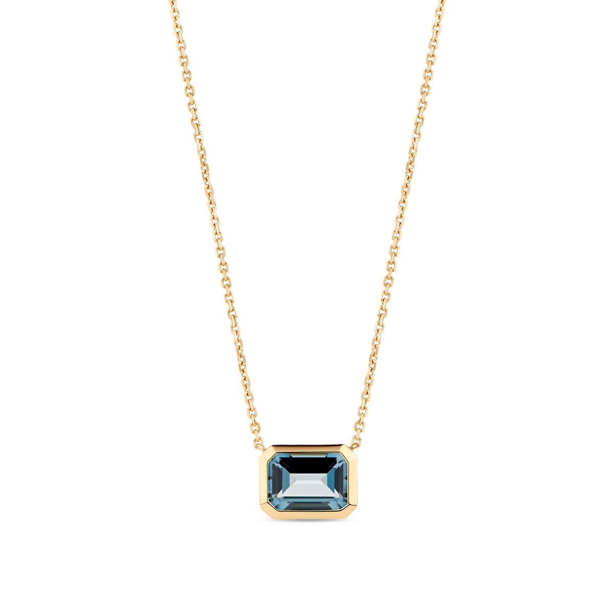 Blue topaz necklace white gold 2025