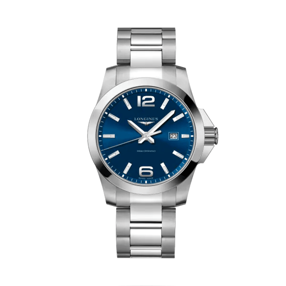 Longines Conquest Men s 43mm Stainless Steel Quartz Watch L3.760.4.96.6