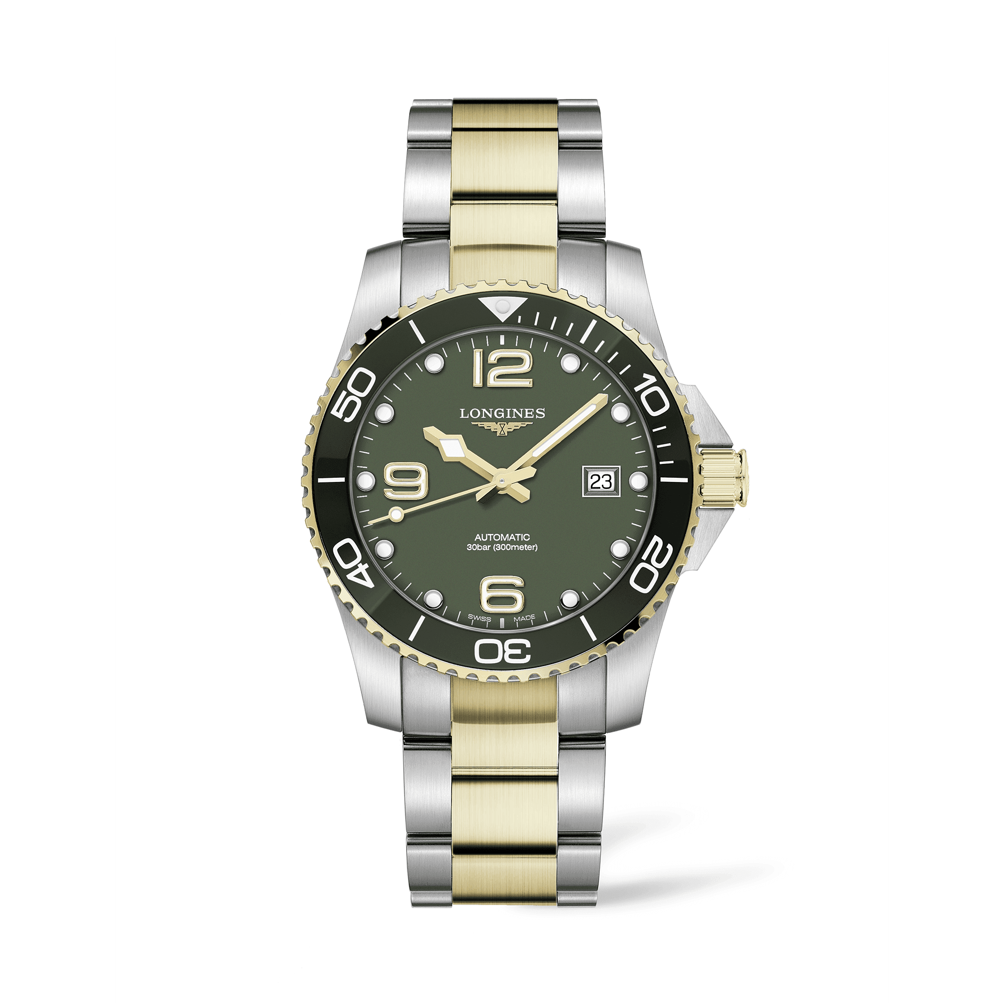 Longines Hydro Conquest Men's 41mm Stainless Steel & Yellow IP Automatic Watch L3.781.3.06.7 - Wallace Bishop