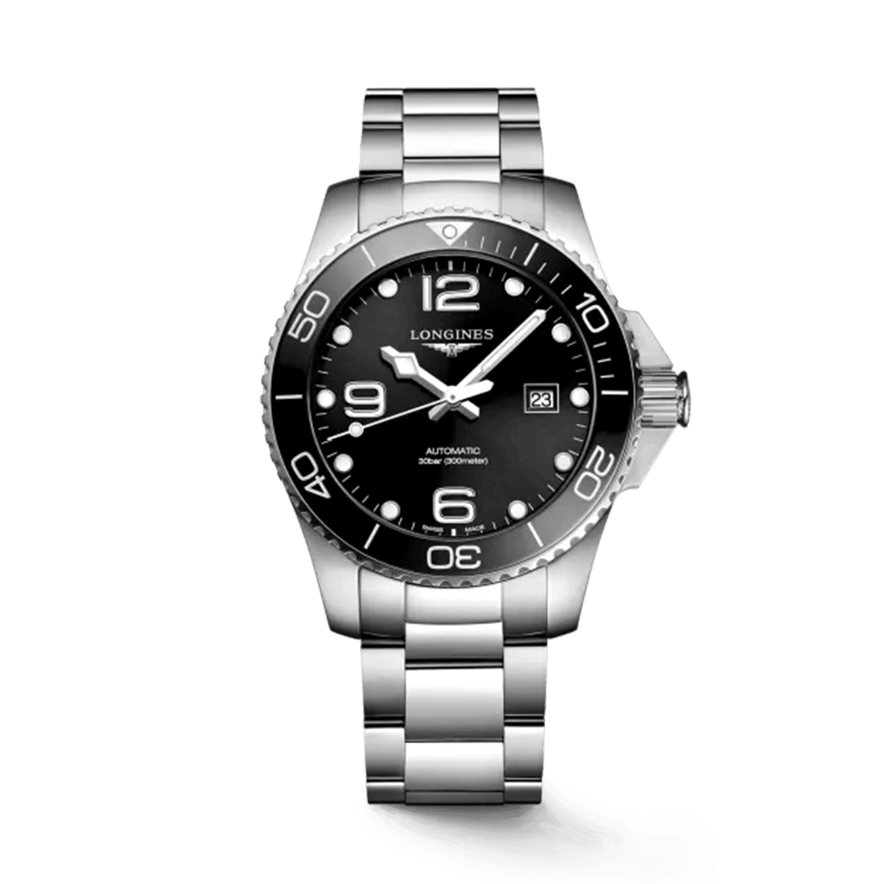 Longines HydroConquest Men's 43mm Ceramic & Stainless Steel Automatic Watch L3.782.4.56.6 - Wallace Bishop