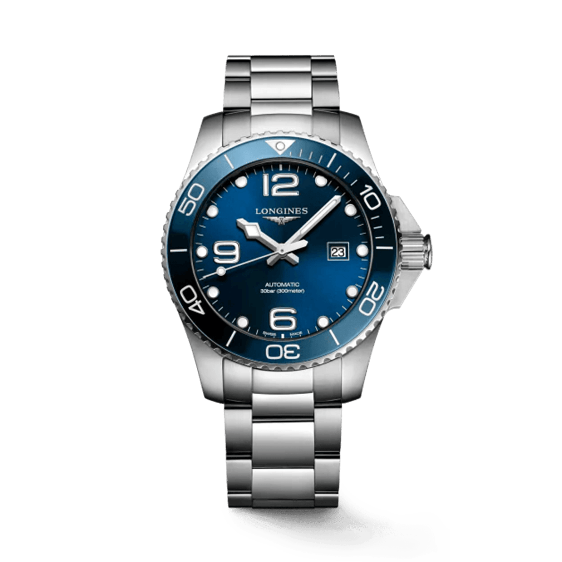 Longines HydroConquest Men's 43mm Stainless Steel Automatic Watch L3.782.4.96.6 - Wallace Bishop