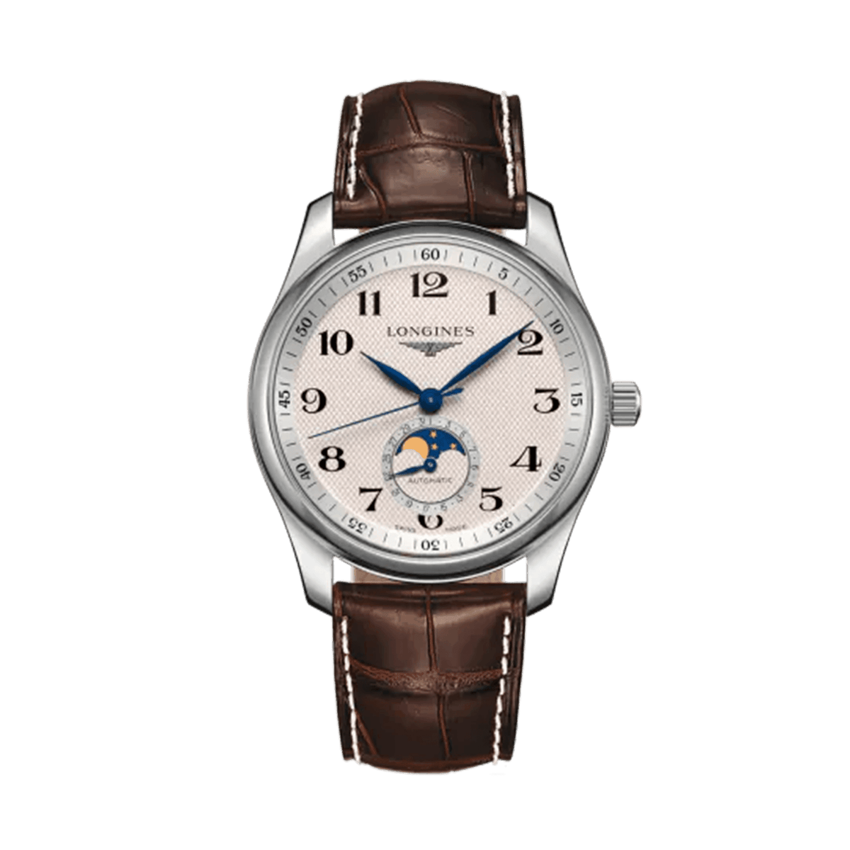 Longines Master Men's 40mm Stainless Steel Automatic Moon-phase Watch L2.909.4.78.3 - Wallace Bishop