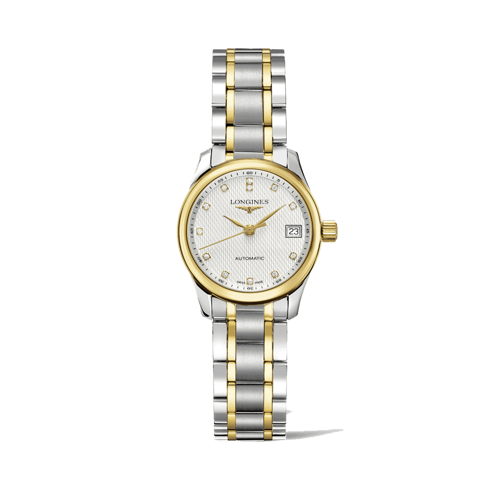 Longines Master Women's 25.50mm Stainless Steel & 18ct Gold Automatic Watch L2.128.5.77.7 - Wallace Bishop
