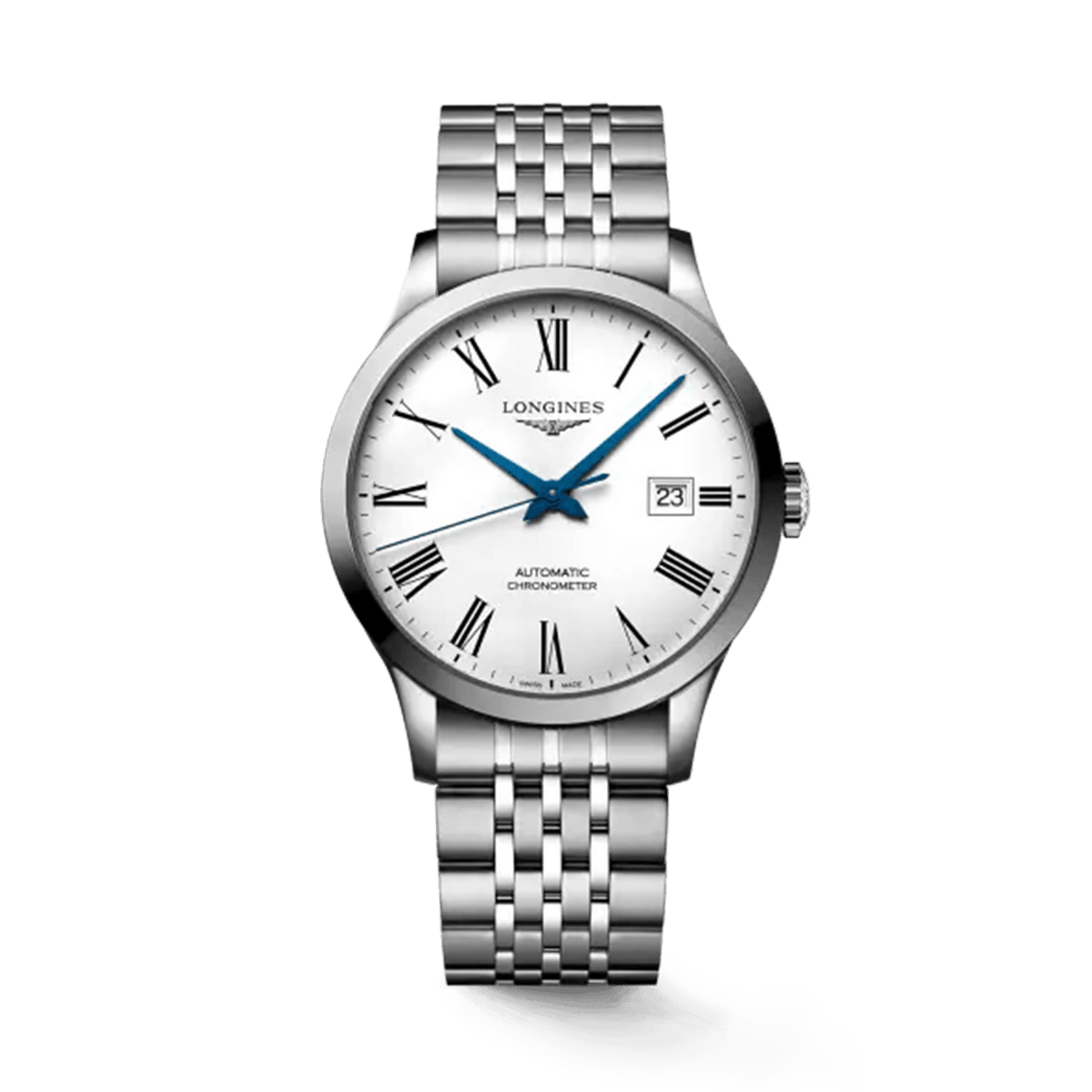 Longines Record Men's 40mm Stainless Steel Automatic Watch L2.821.4.11.6 - Wallace Bishop