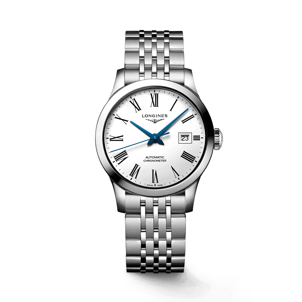 Longines Record Women's 30mm Stainless Steel Automatic Watch L2.321.4.11.6 - Wallace Bishop
