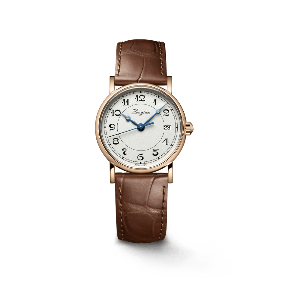Longines Rose Gold Heritage Women's 26.50mm Automatic Watch L4.267.8.73.2 - Wallace Bishop