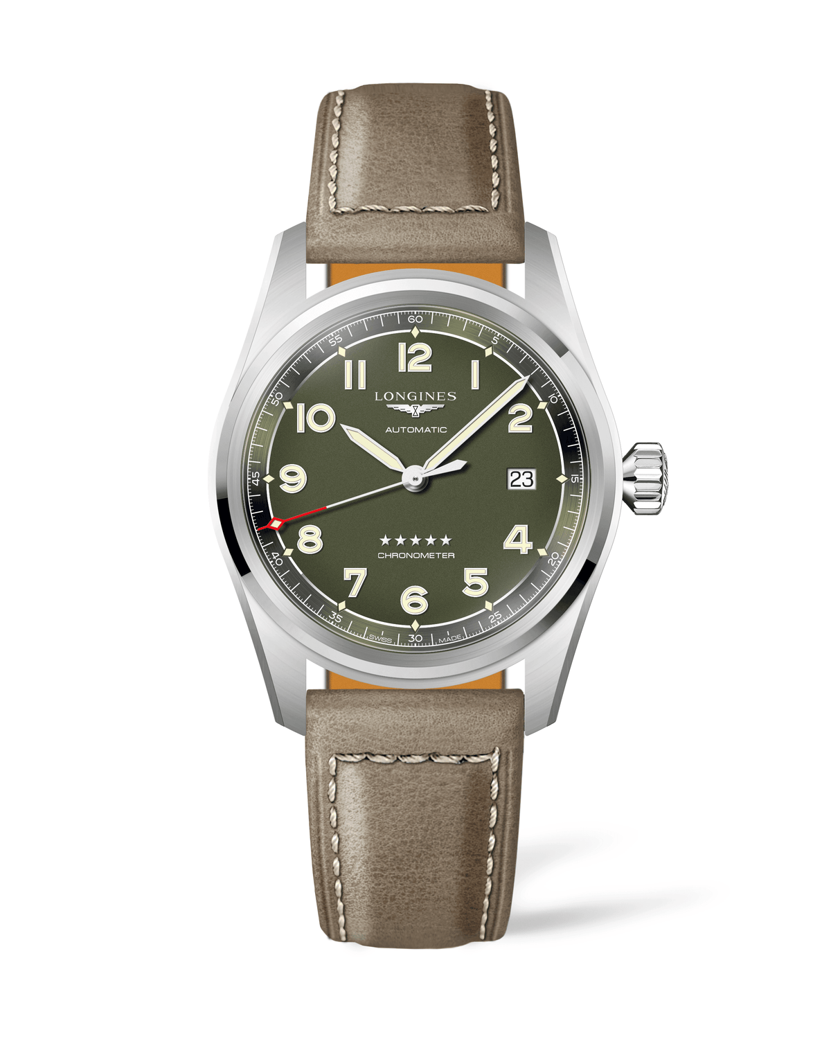 Longines Spirit Men's 40mm Stainless Steel Chronometer Watch L3.810.4.03.2 - Wallace Bishop