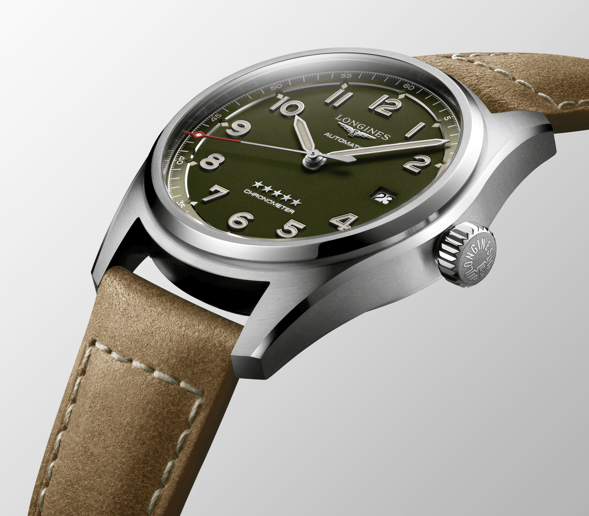 Longines Spirit Men's 40mm Stainless Steel Chronometer Watch L3.810.4.03.2 - Wallace Bishop