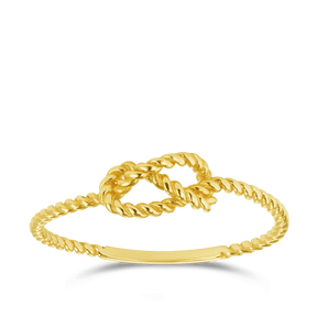 Love Knot Rope Ring in 9ct Yellow Gold - Wallace Bishop
