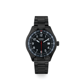 Loyal Adventurer Men's 43mm Black and Steel Quartz Watch - Wallace Bishop