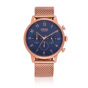 Loyal Adventurer Men's Rose Plated & Stainless Steel Quartz Chronograph Watch - Wallace Bishop