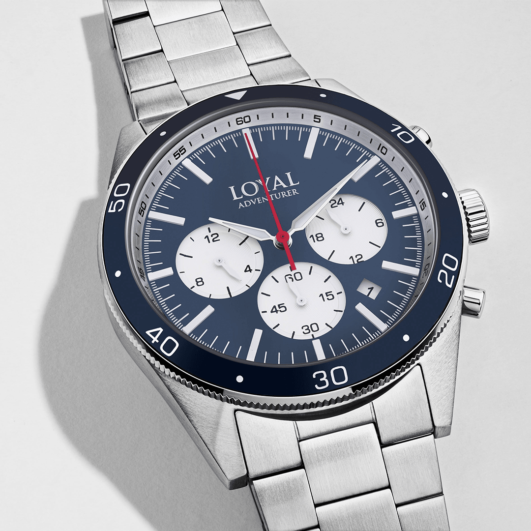Loyal quartz chronograph men's watch discount