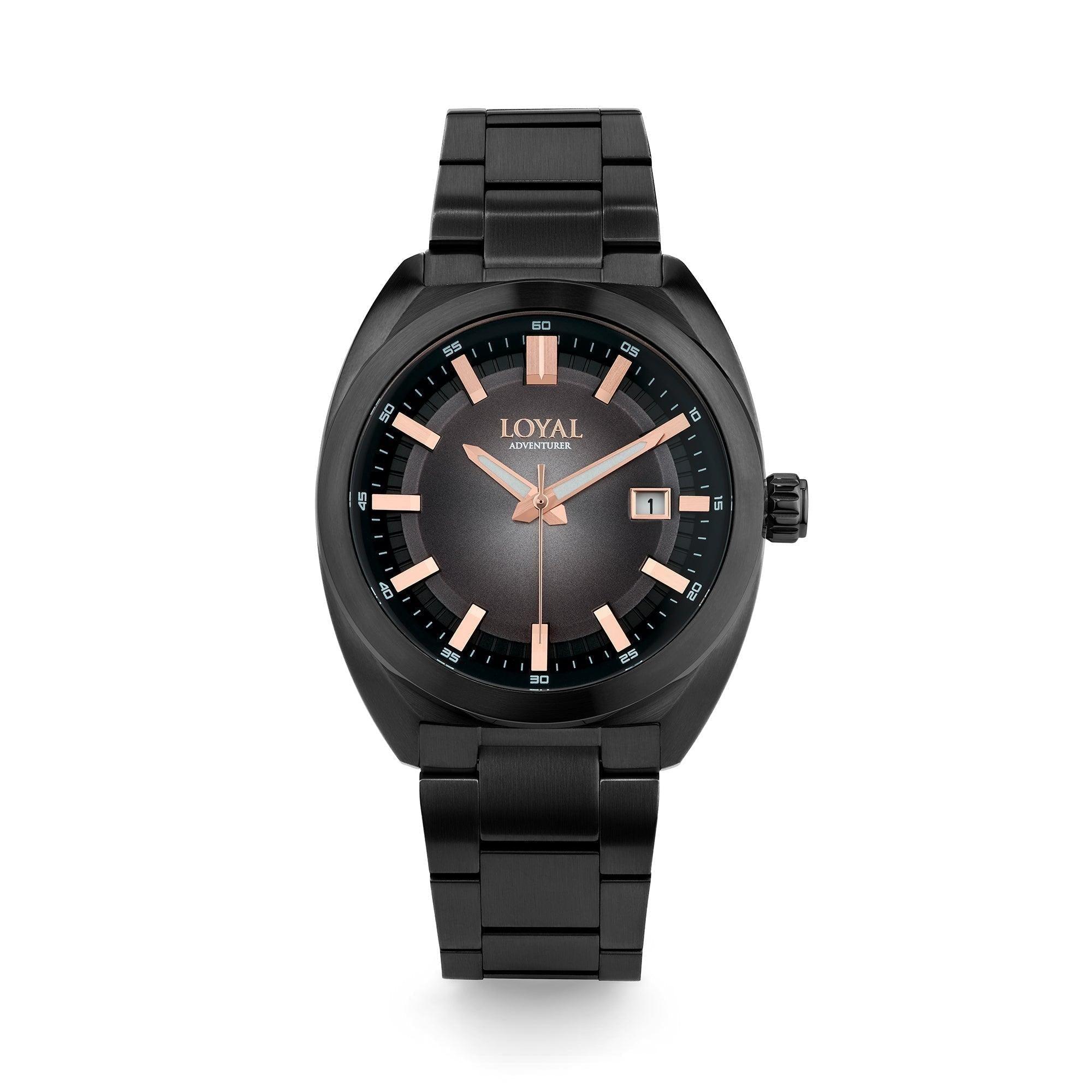 Loyal Adventurer Sport Men's 41.50mm Black and Steel Quartz Watch - Wallace Bishop