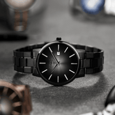 Loyal Enigma Men's 41mm Black and Steel Quartz Watch - Wallace Bishop