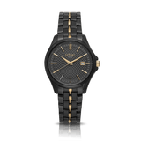 Loyal Enigma Women's Black & Gold Plated Quartz Watch - Wallace Bishop