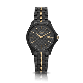 Loyal Enigma Women's Black & Gold Plated Quartz Watch - Wallace Bishop