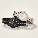 Loyal Enigma Women's Black & Gold Plated Quartz Watch - Wallace Bishop