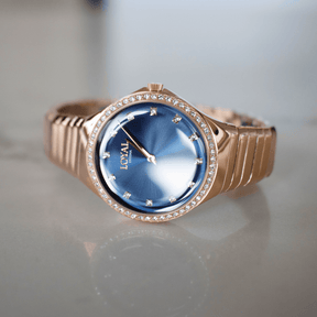 Loyal Enigma Womens 33mm Rose PVD Quartz Watch - Wallace Bishop
