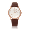 Loyal Men's Academy Rose Plated Quartz Dress Watch Silver Dial - Wallace Bishop