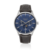 Loyal Men's Academy Stainless Steel Quartz Moonphase Dress Watch Blue Dial - Wallace Bishop