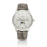 Loyal Men's Academy Stainless Steel Quartz Moonphase Dress Watch Grey Dial - Wallace Bishop