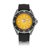 Loyal Men's Adventurer Black PVD Quartz Diver Watch Yellow Dial - Wallace Bishop