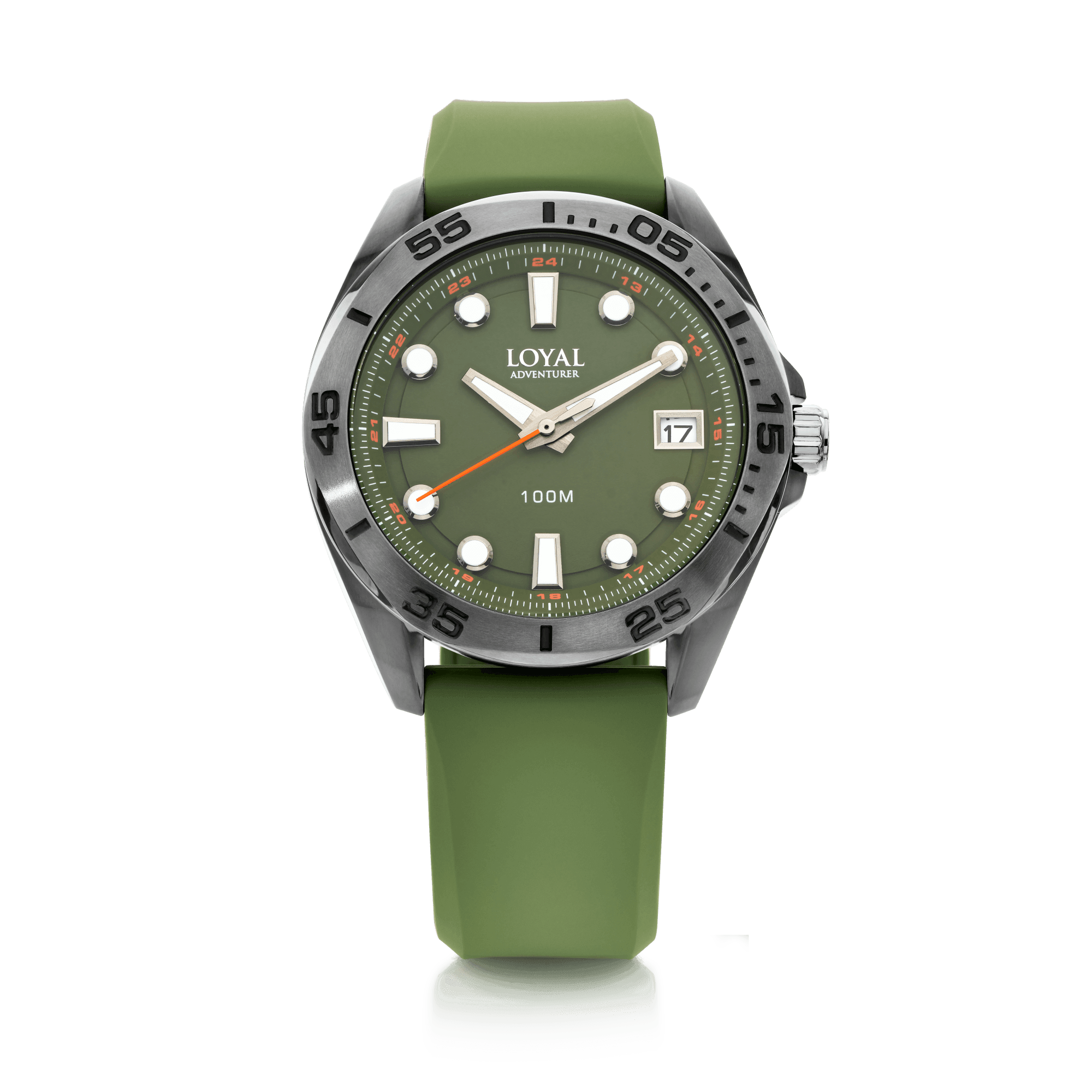 Loyal Men's Adventurer Black PVD Quartz Sport Watch Green Dial - Wallace Bishop